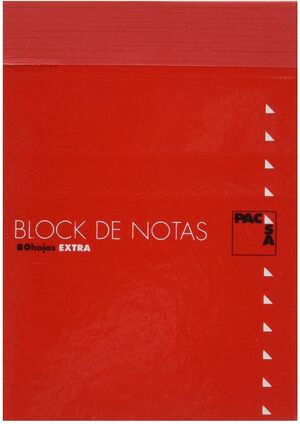 BLOC NOTAS CON TAPA FOLIO 80H 60G CUADRO PACSA